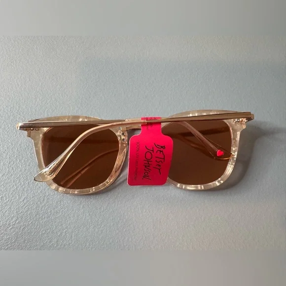 Betsey Johnson shell-effect mirrored cat eye Sunglasses - Picture 2 of 5